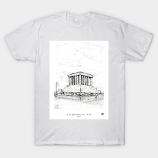 Ho Chi Minh Mausoleum Hanoi Vietnam Pen and Ink Illustration T-Shirt